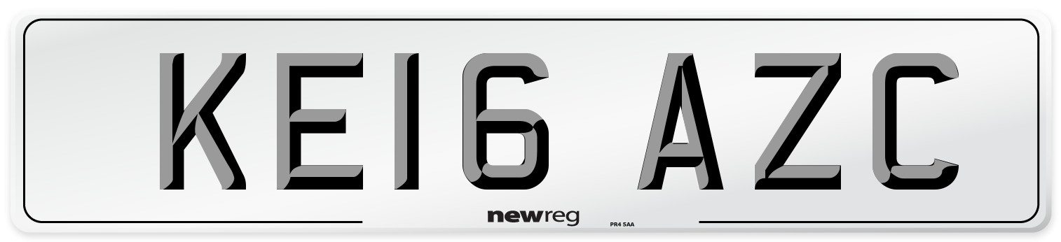 KE16 AZC Number Plate from New Reg